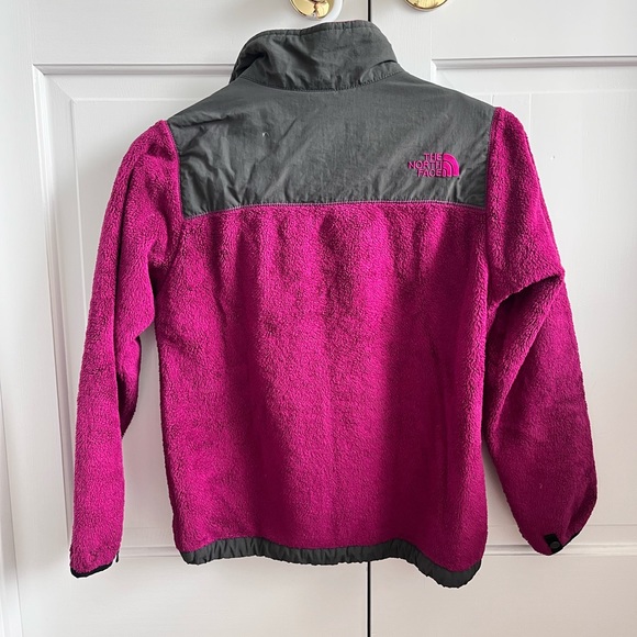 Girls North Face Denali full zip jacket, Fuschia, size M - Picture 2 of 4